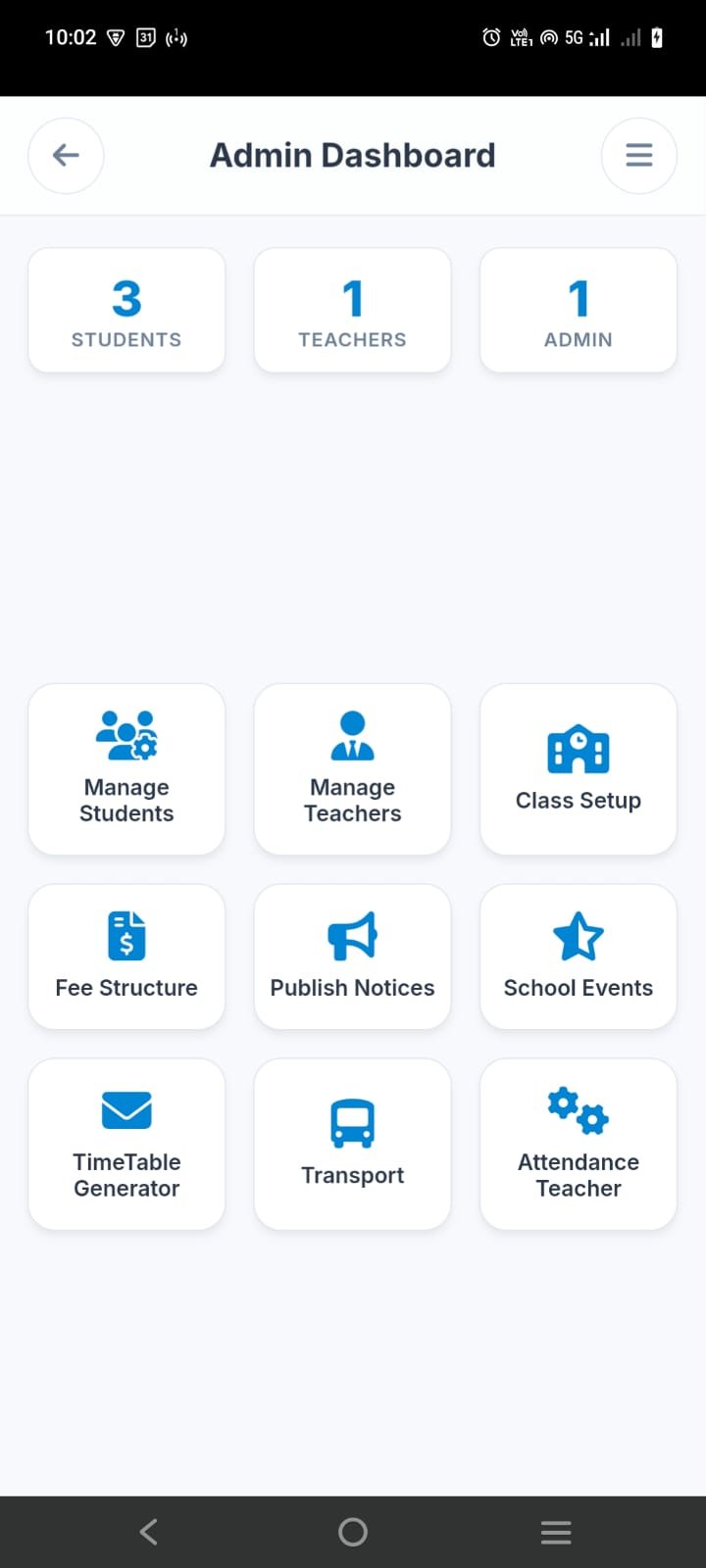App Dashboard Screen